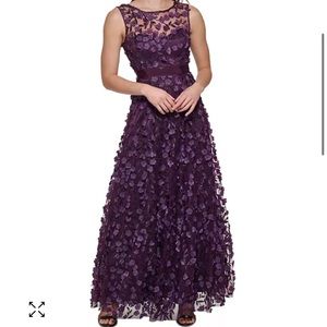 Eliza J Womens Purple Floral Long Formal Evening Dress Size 10